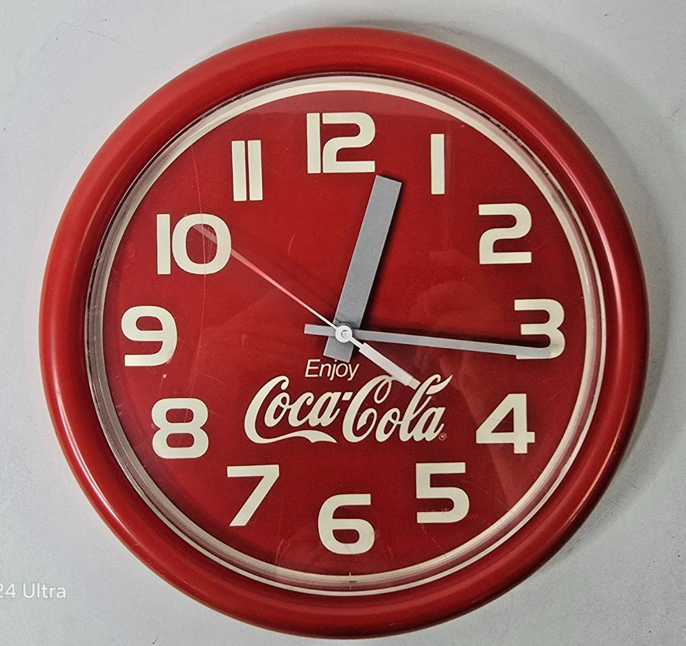 1989 Enjoy Coca Cola 14" Round Quartz Clock